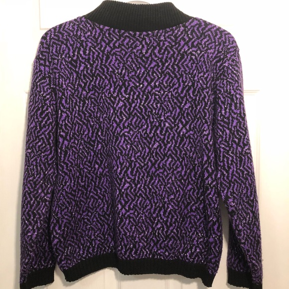 Vintage knit turtleneck sparkly sweater - Picture 3 of 4